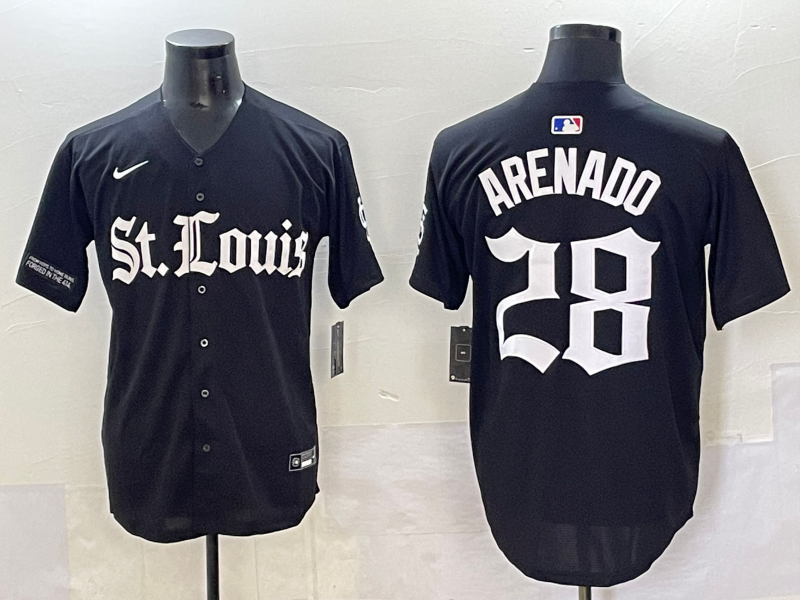 Men 2025 San Francisco Giants 28 Arenado Black Five generations Joint Name Nike MLB Jersey style 2